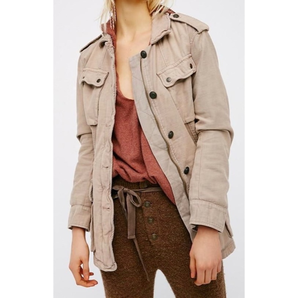 Free People Tan Not Your Brother’s Surplus Jacket Military Gorpcore Size XS